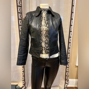 DNA - Genuine Leather Black Moto Jacket size 1